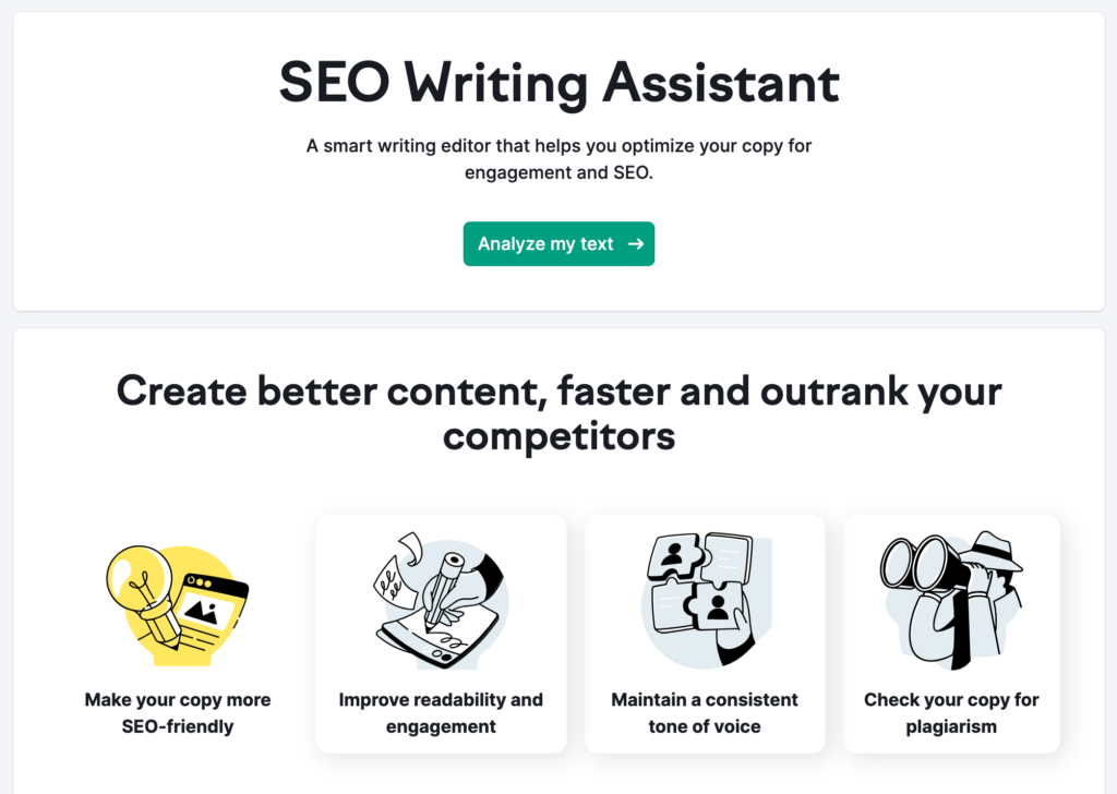 Semrush AI SEO writing assistant