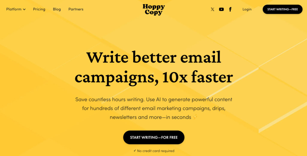 Hoppy Copy AI for copywriting