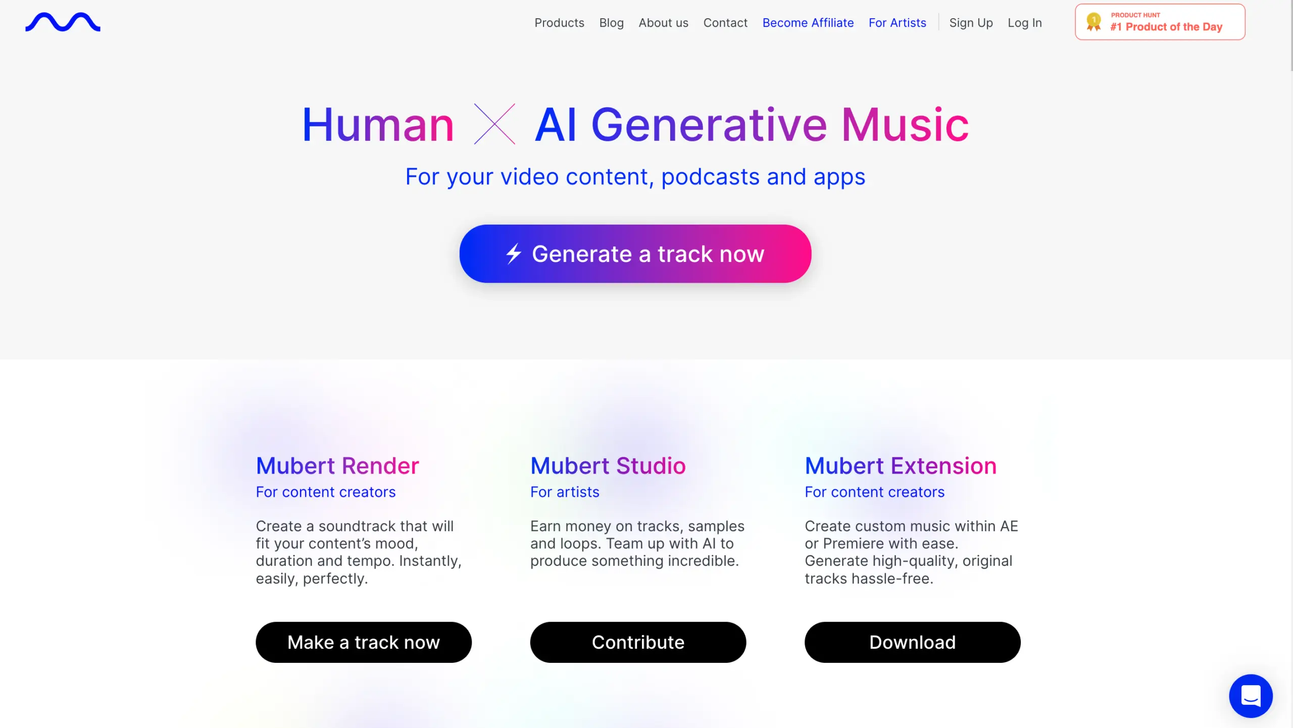 Mubert AI music generator