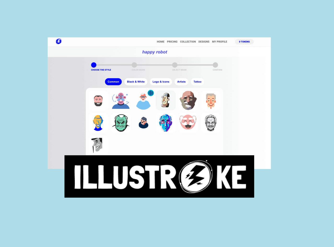 Illustroke AI tool for illustrations