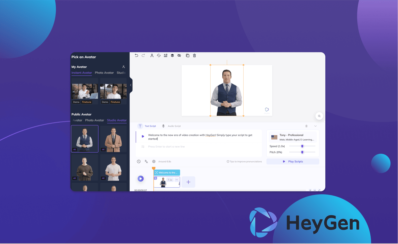 HeyGen AI tool for video generation