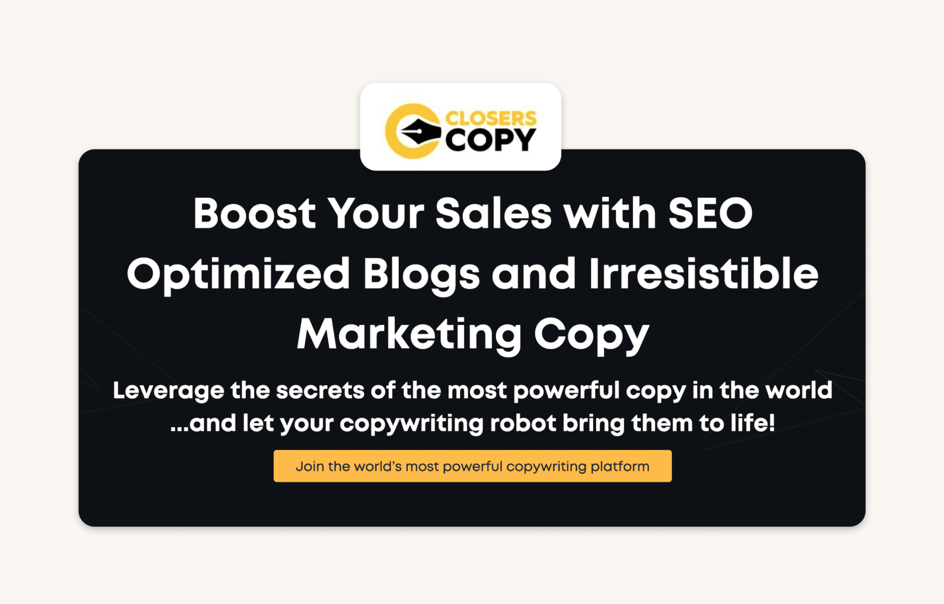 ClosersCopy AI for Copywriting & SEO