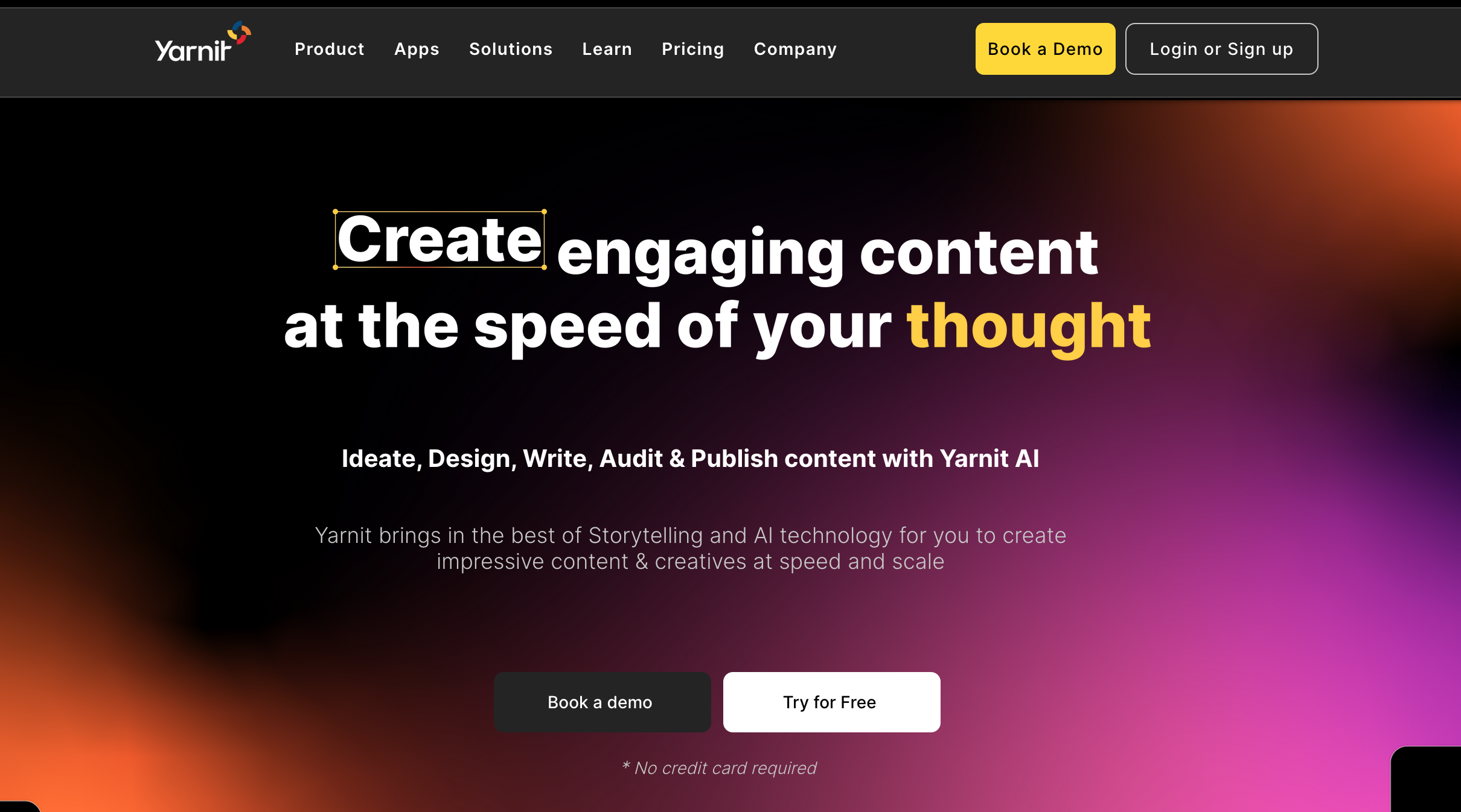 yarnit ai for content creation