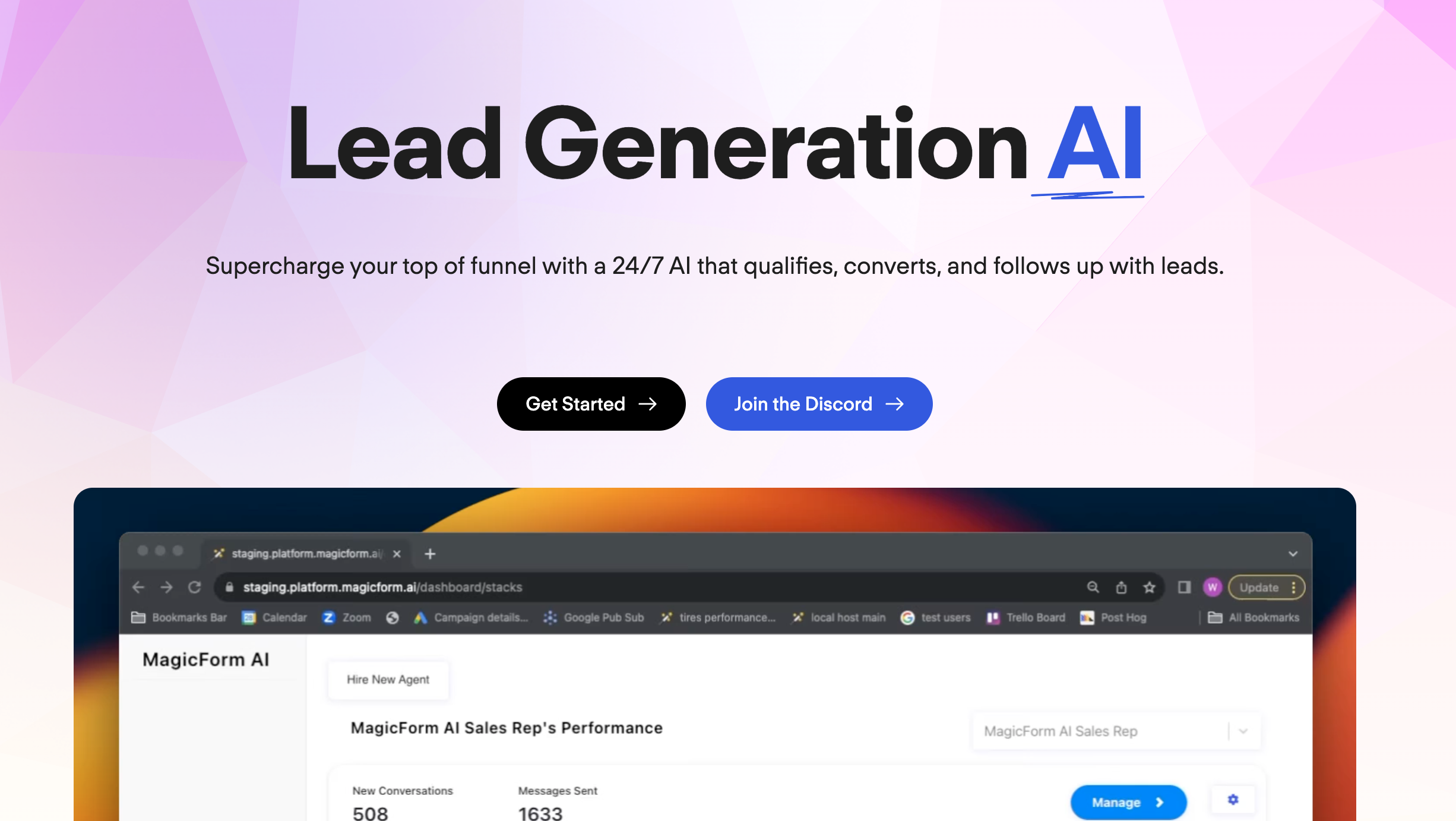 MagicForm AI lead generation